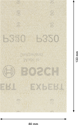 <!-- language missing --> Bosch EXPERT M480 砂光網片 80x133 毫米,粒度 320。